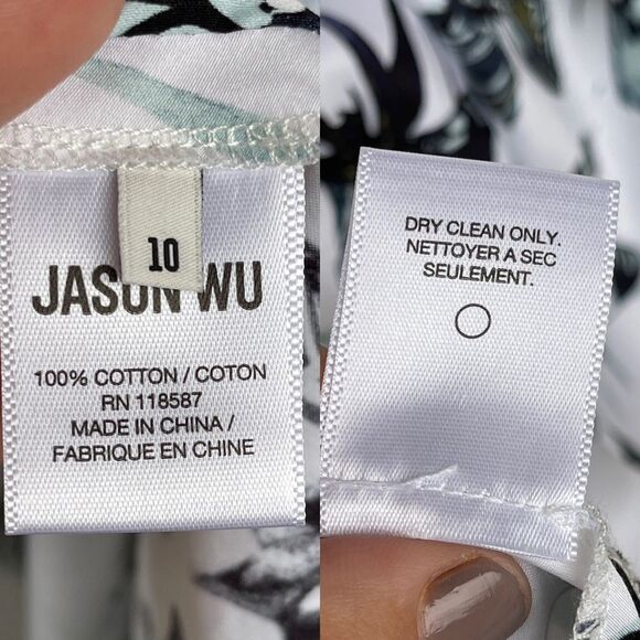 COPY - JASON WU COLLECTION Pleated floral-print cotton-poplin dress size 10 - Picture 12 of 16